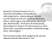 Tablet Screenshot of karrisaarinen.com